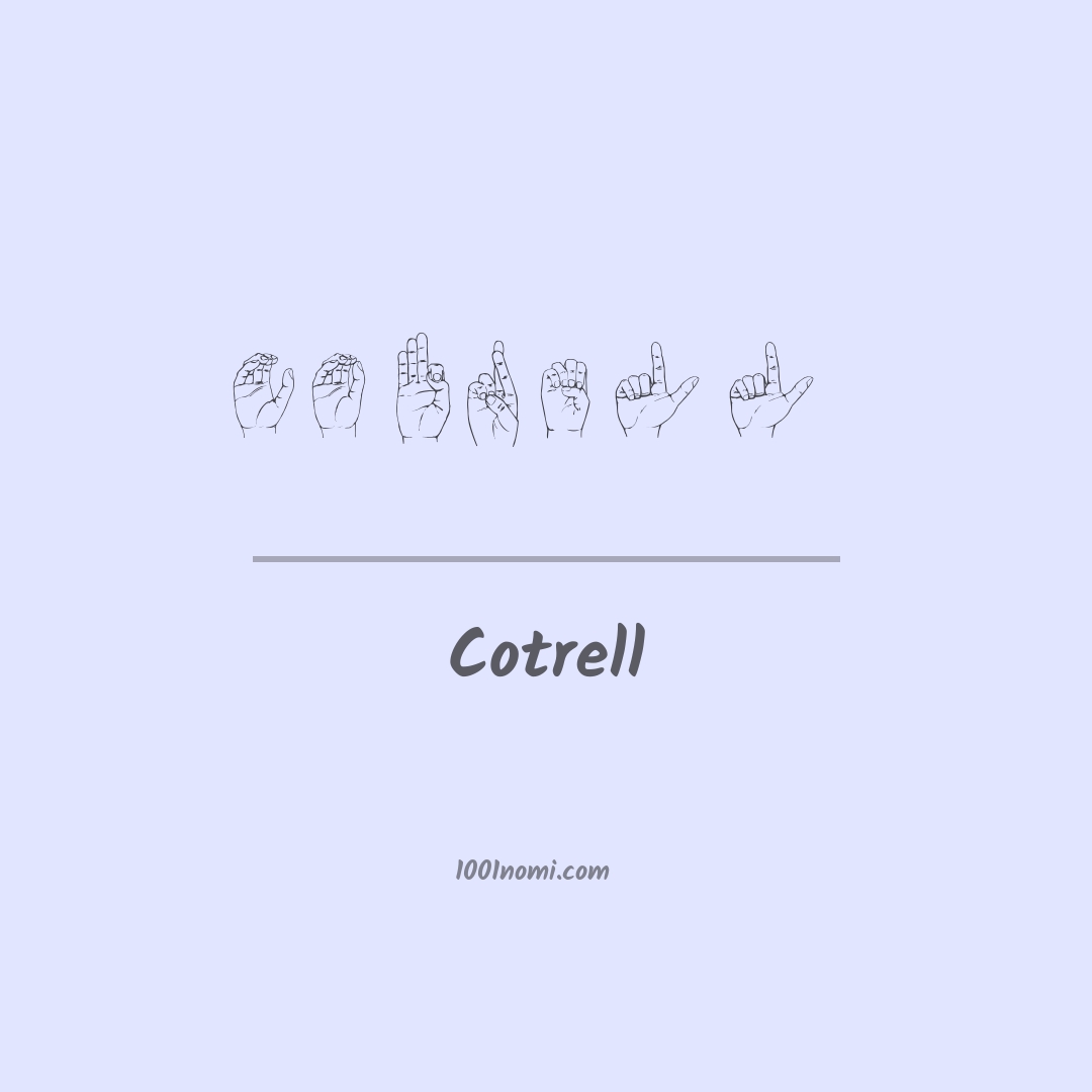 Cotrell nella lingua dei segni Cotrell nella lingua dei segni