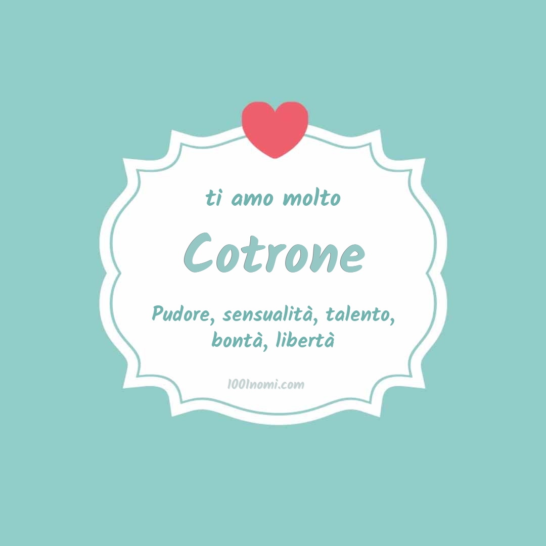 Ti amo molto Cotrone