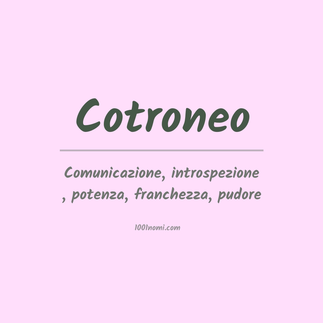 Significato del nome Cotroneo