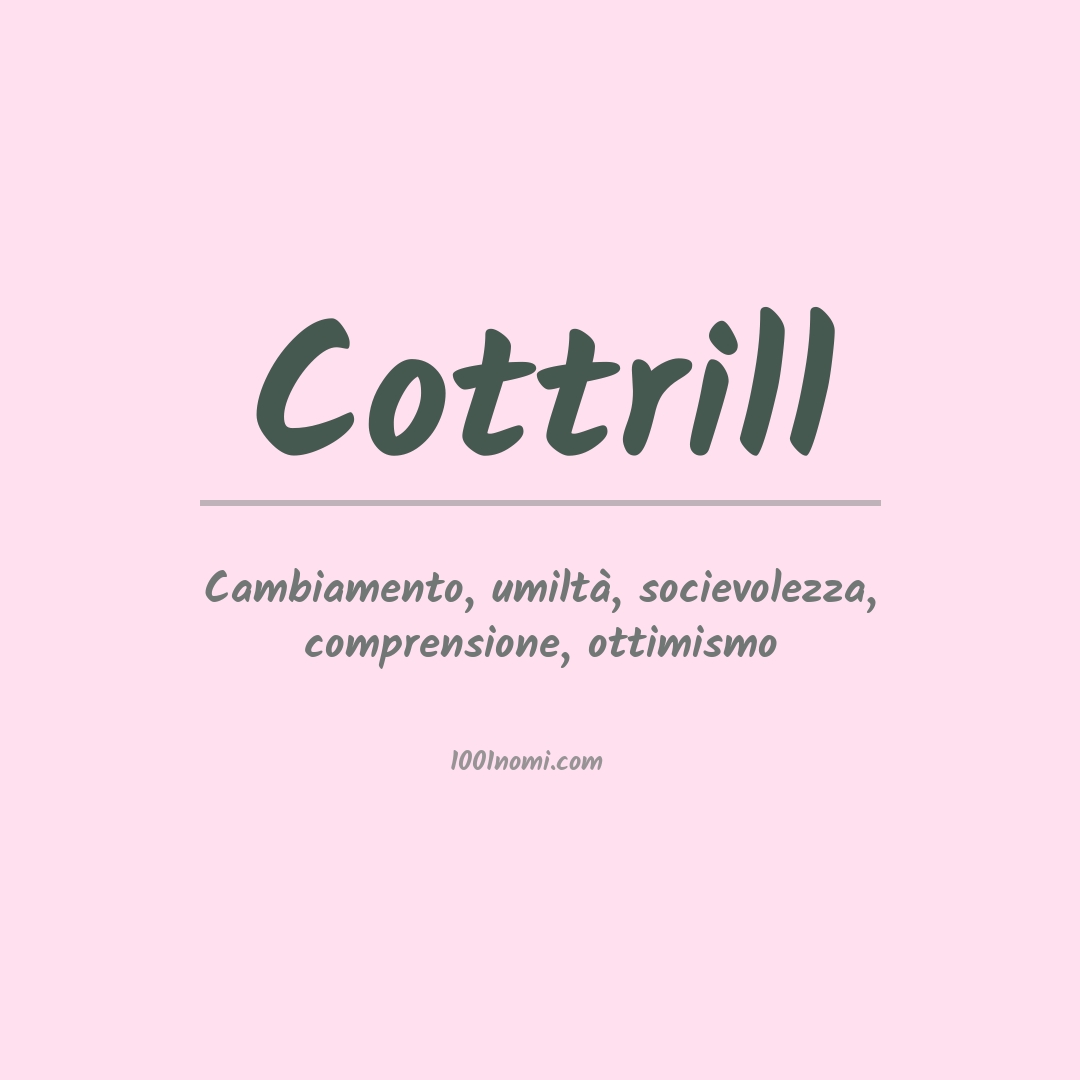 Significato del nome Cottrill