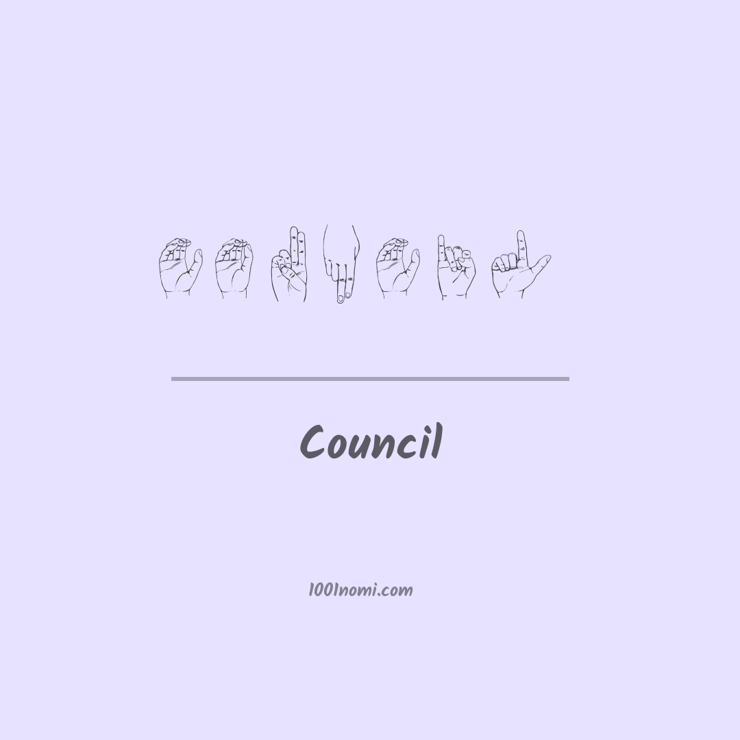 Council nella lingua dei segni