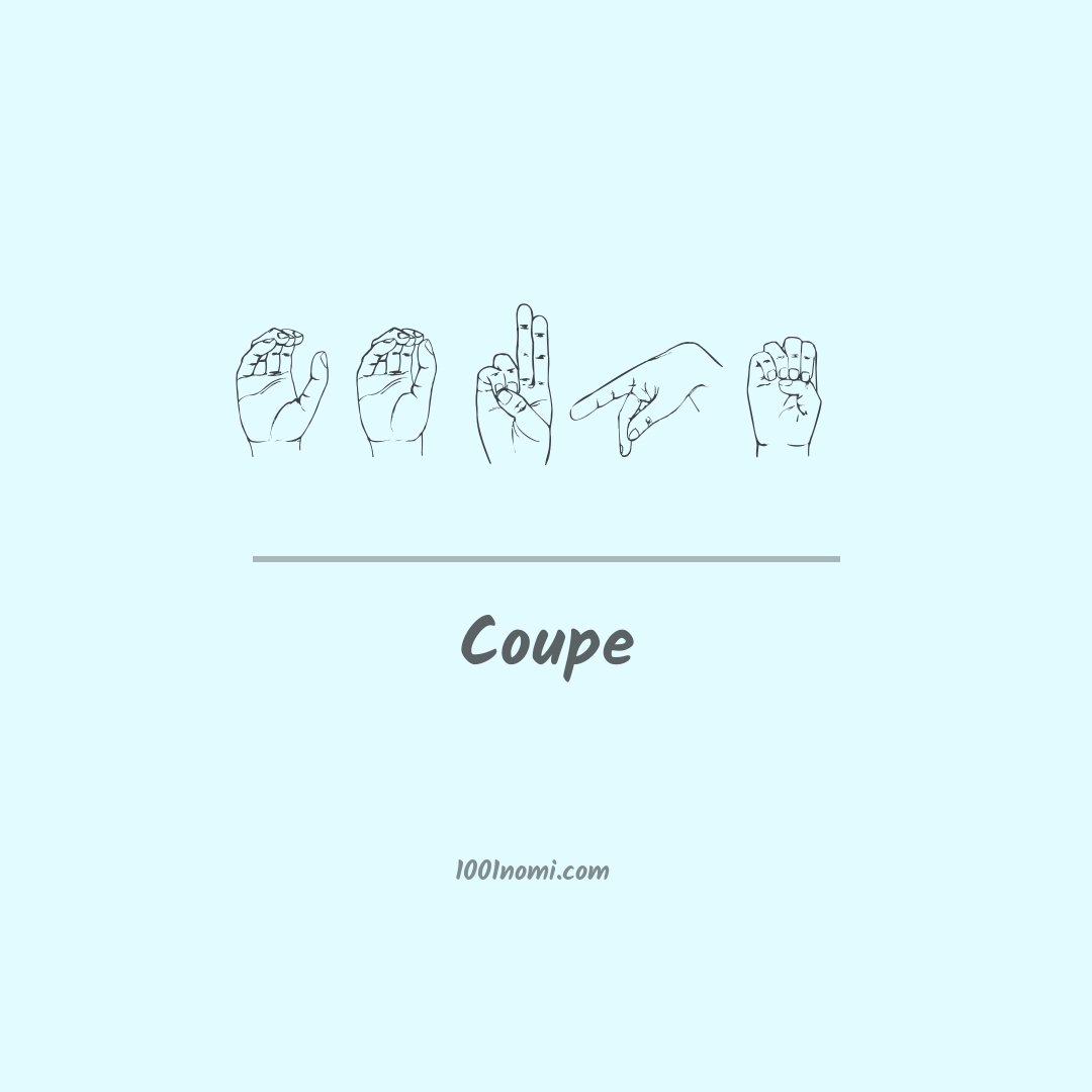 Coupe nella lingua dei segni Coupe nella lingua dei segni