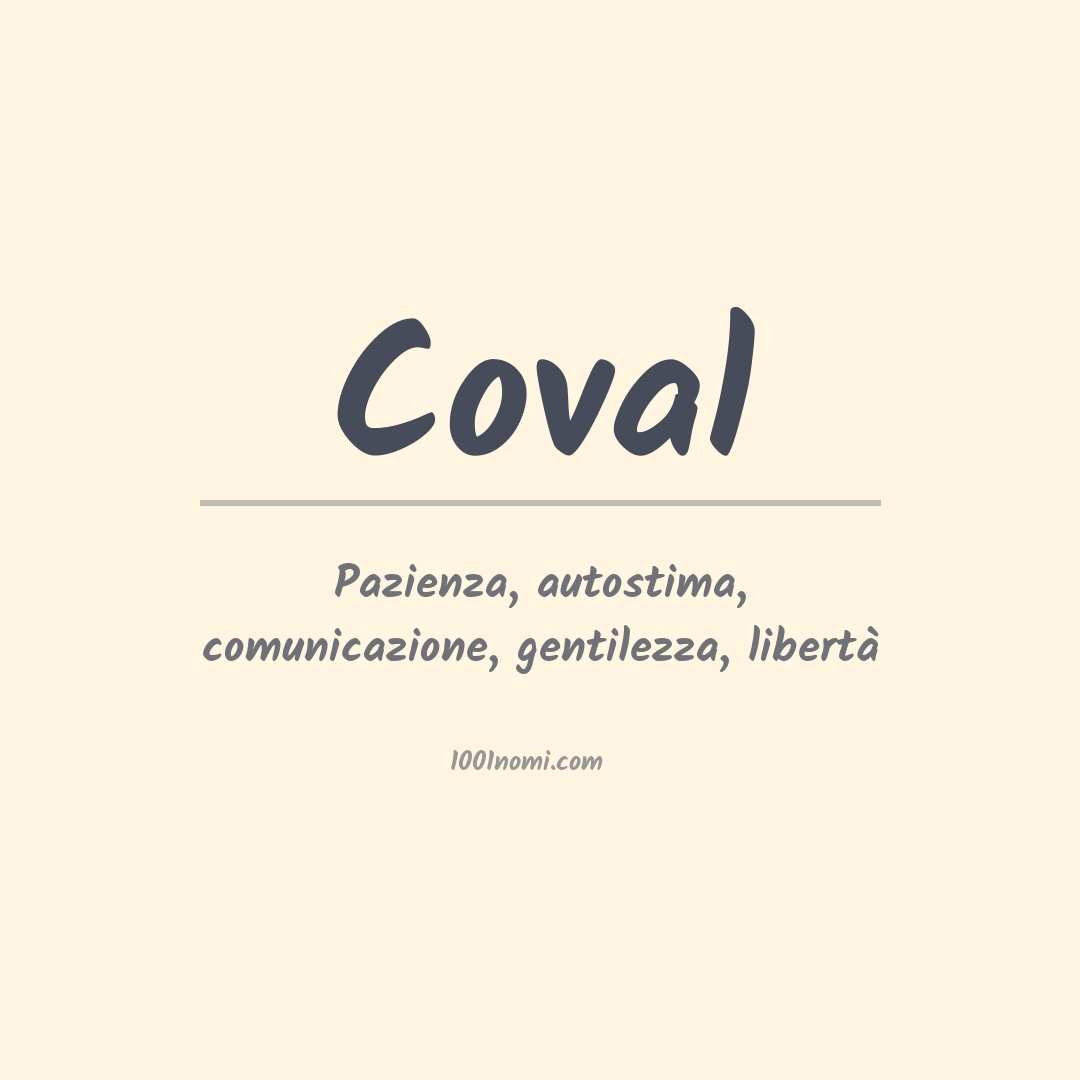 Significato del nome Coval