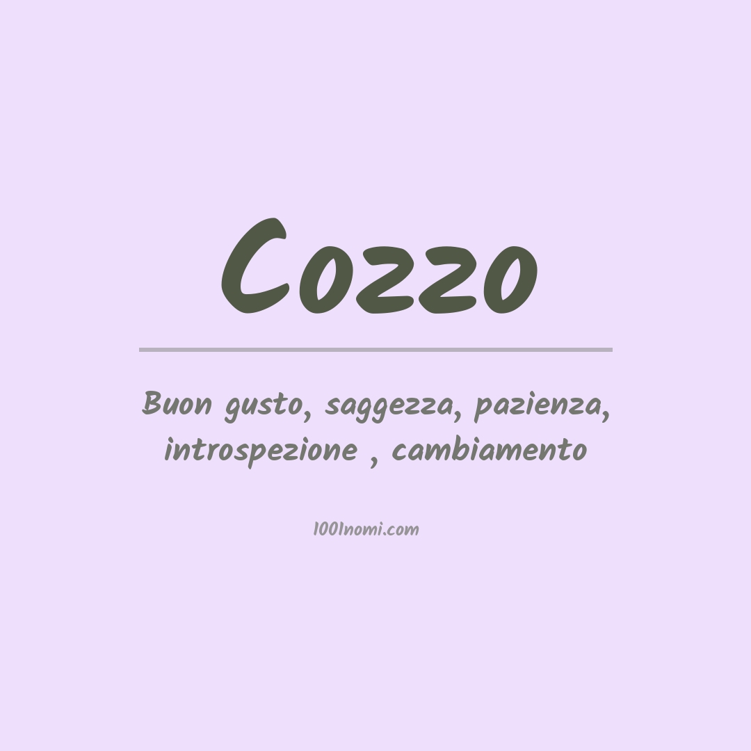 Significato del nome Cozzo