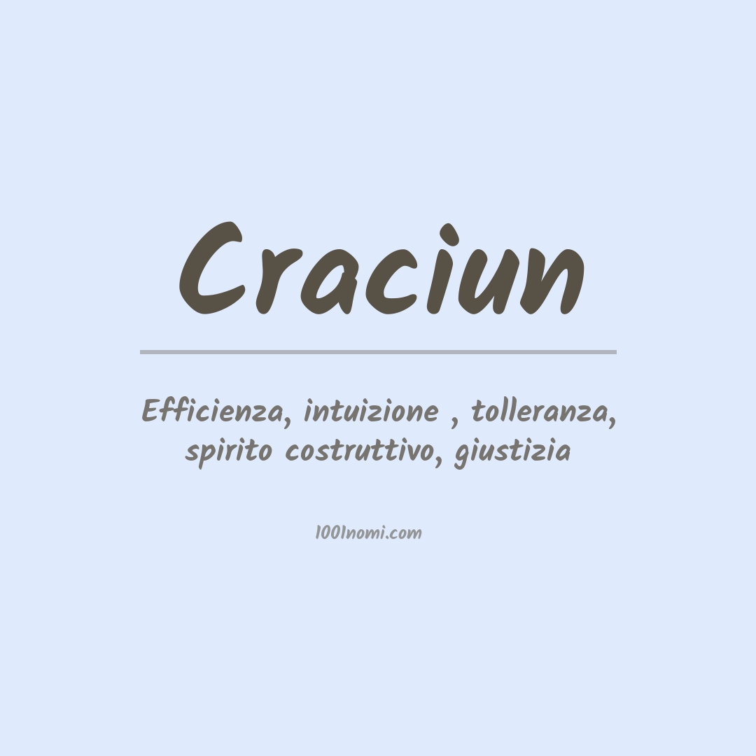 Significato del nome Craciun