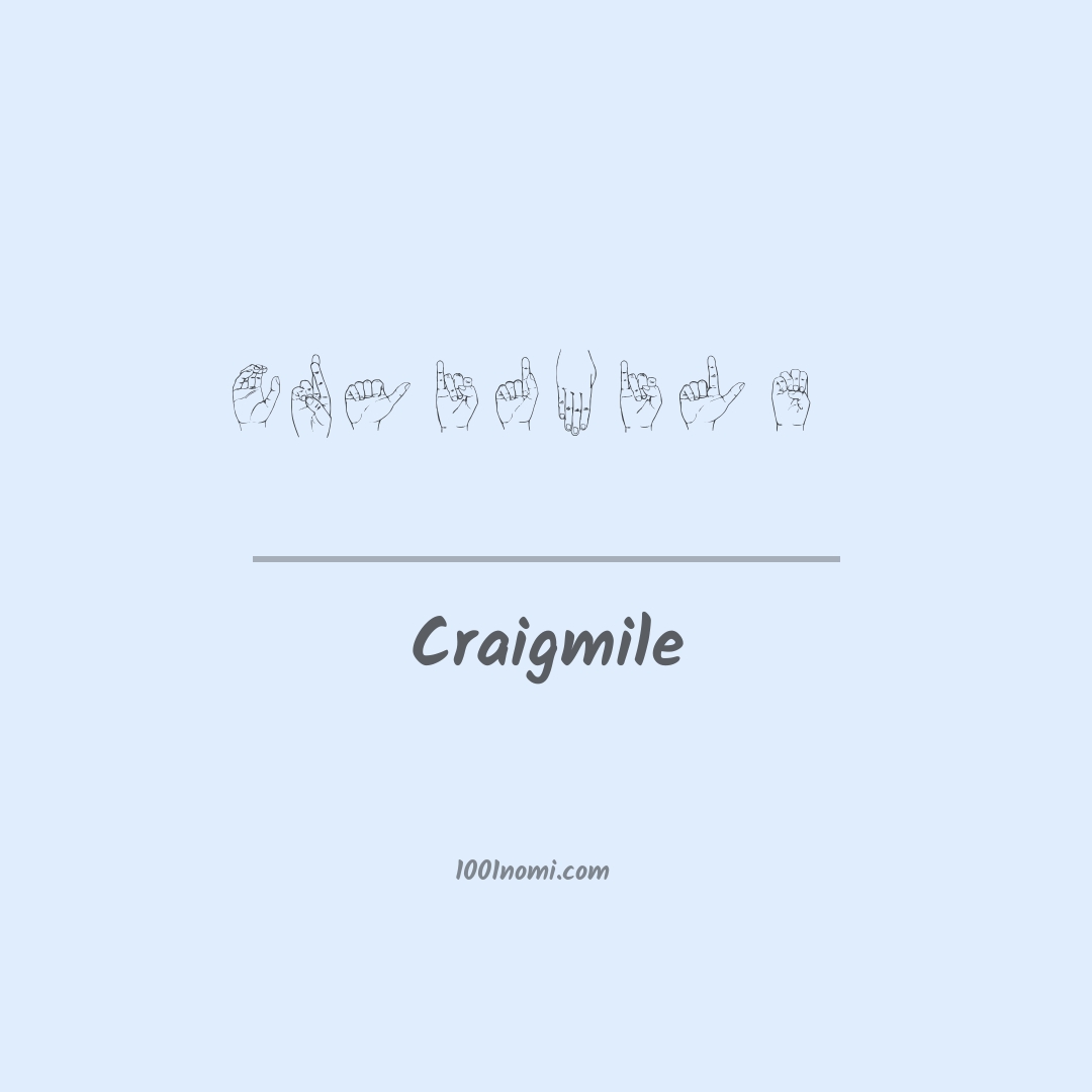 Craigmile nella lingua dei segni