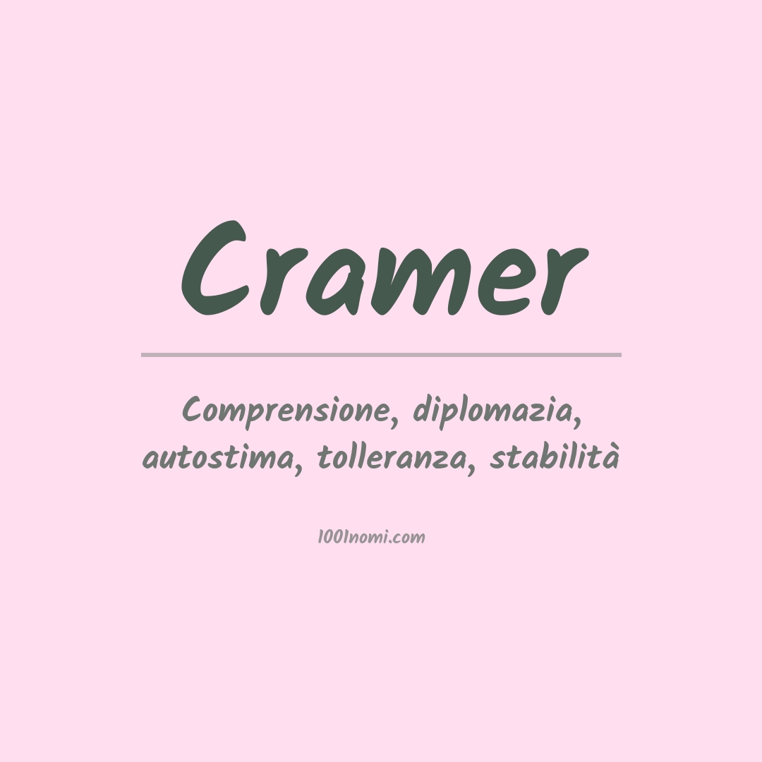 Significato del nome Cramer