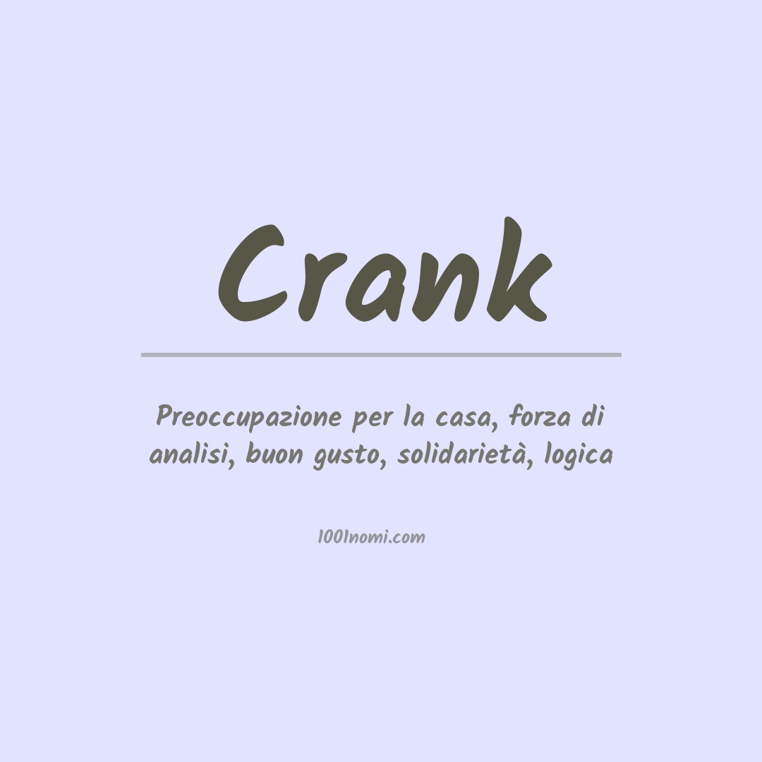 Significato del nome Crank