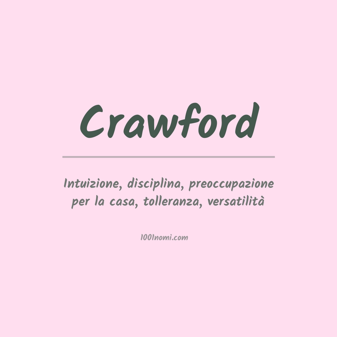 Significato del nome Crawford