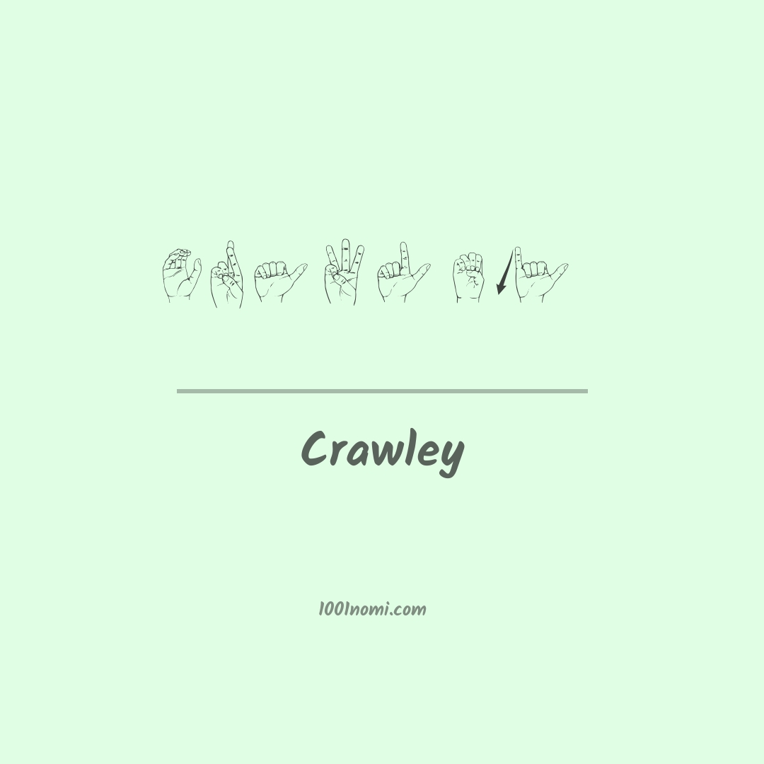 Crawley nella lingua dei segni