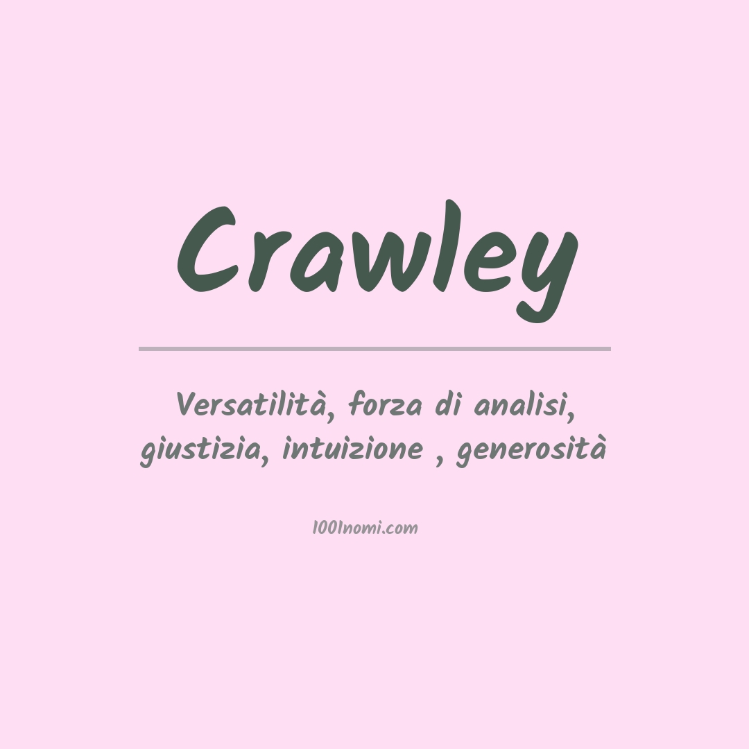 Significato del nome Crawley