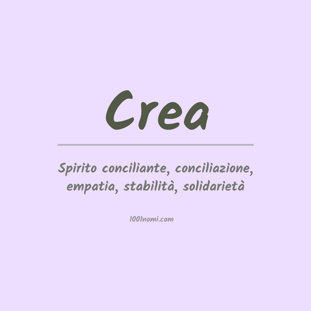 Significato del nome Crea