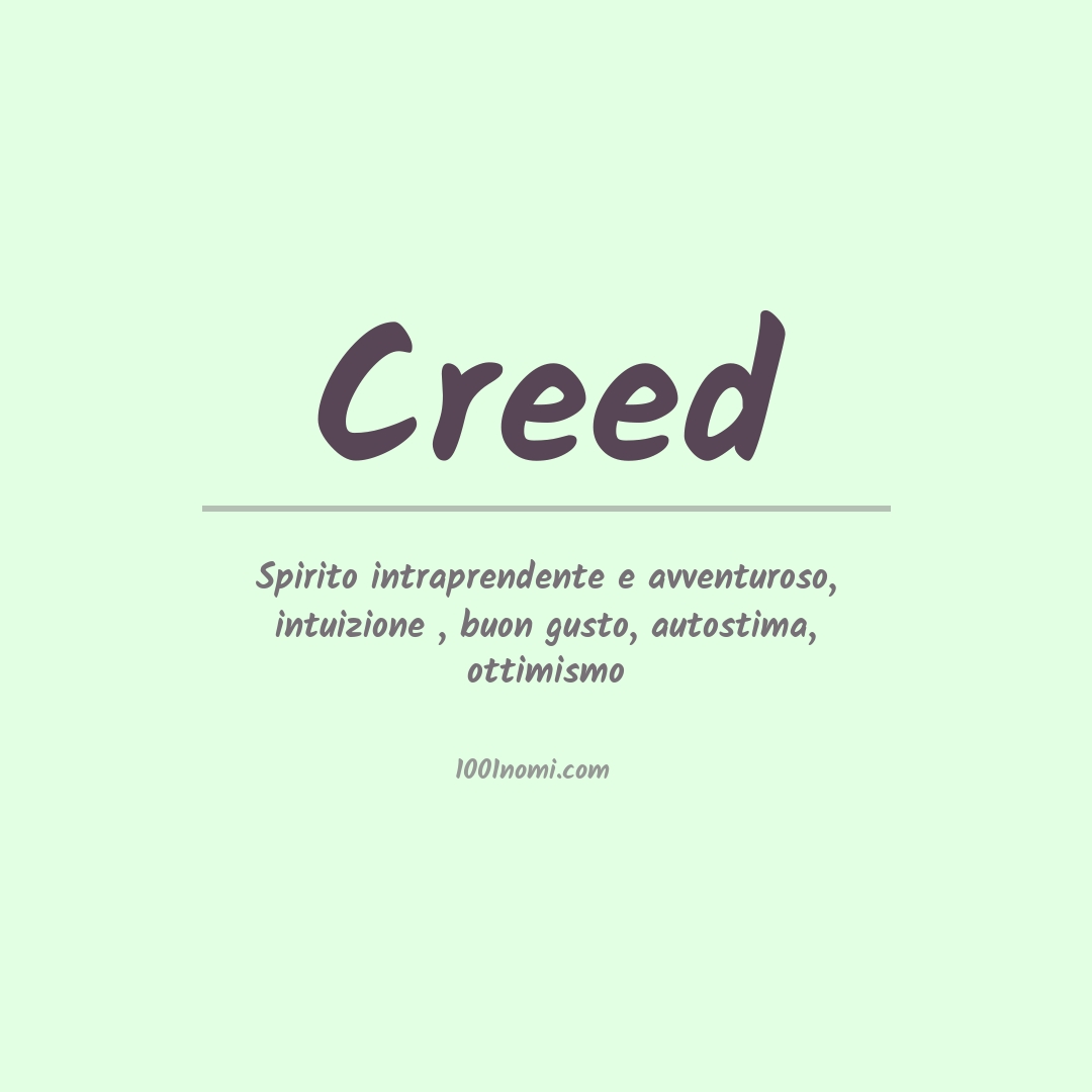 Significato del nome Creed