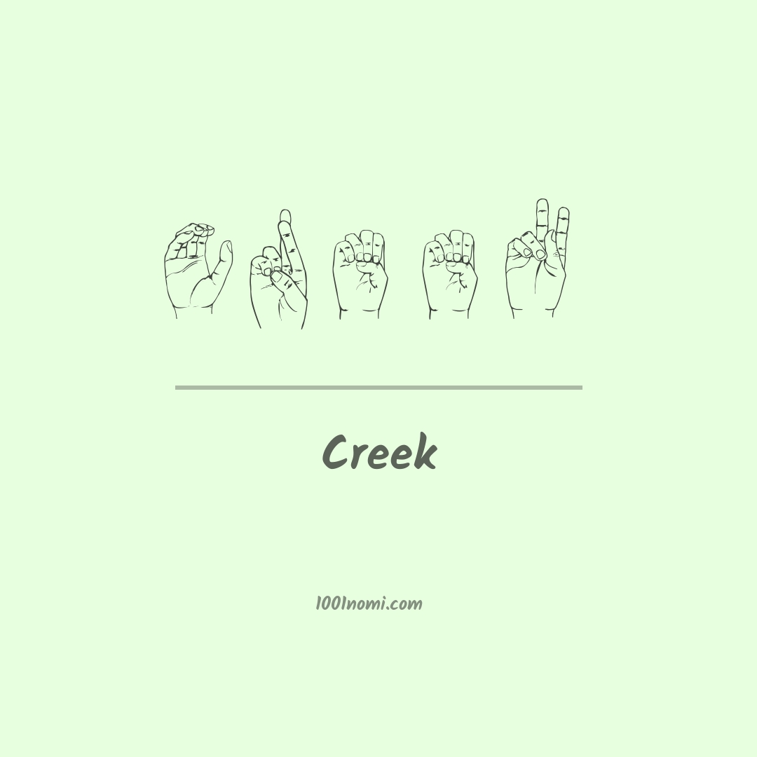 Creek nella lingua dei segni