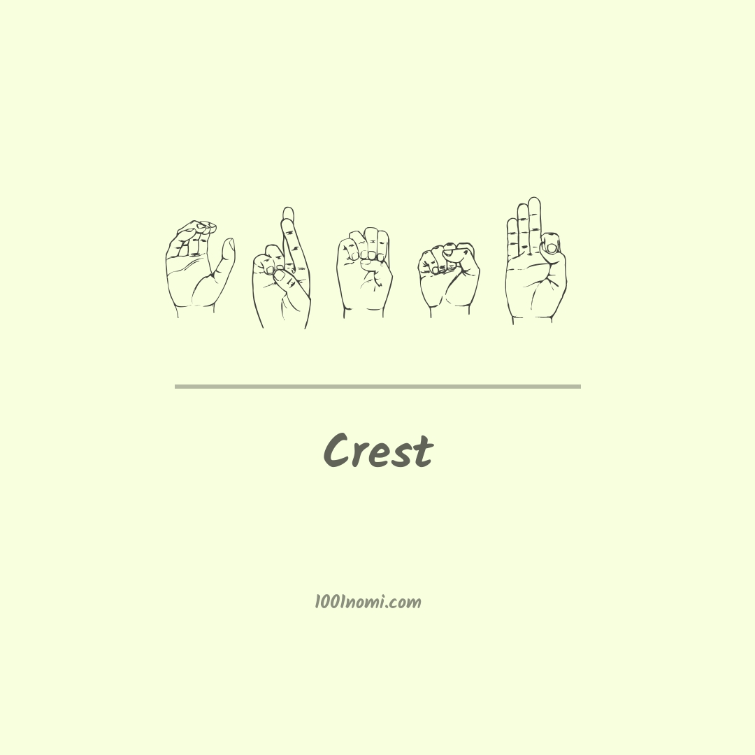 Crest nella lingua dei segni