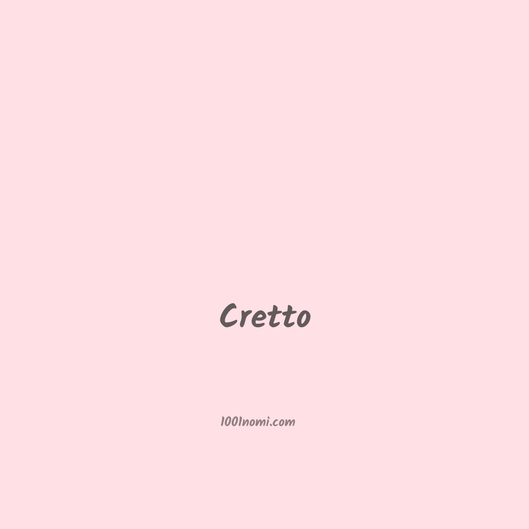 Cretto in cinese