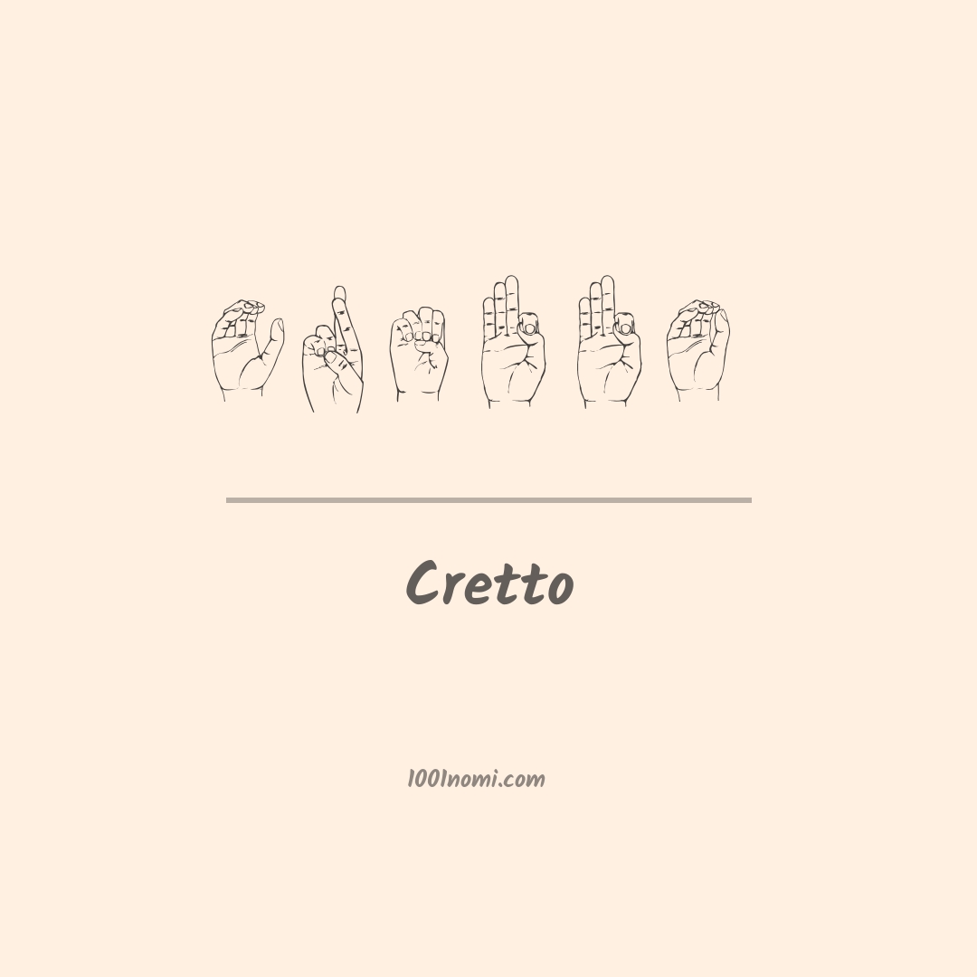 Cretto nella lingua dei segni