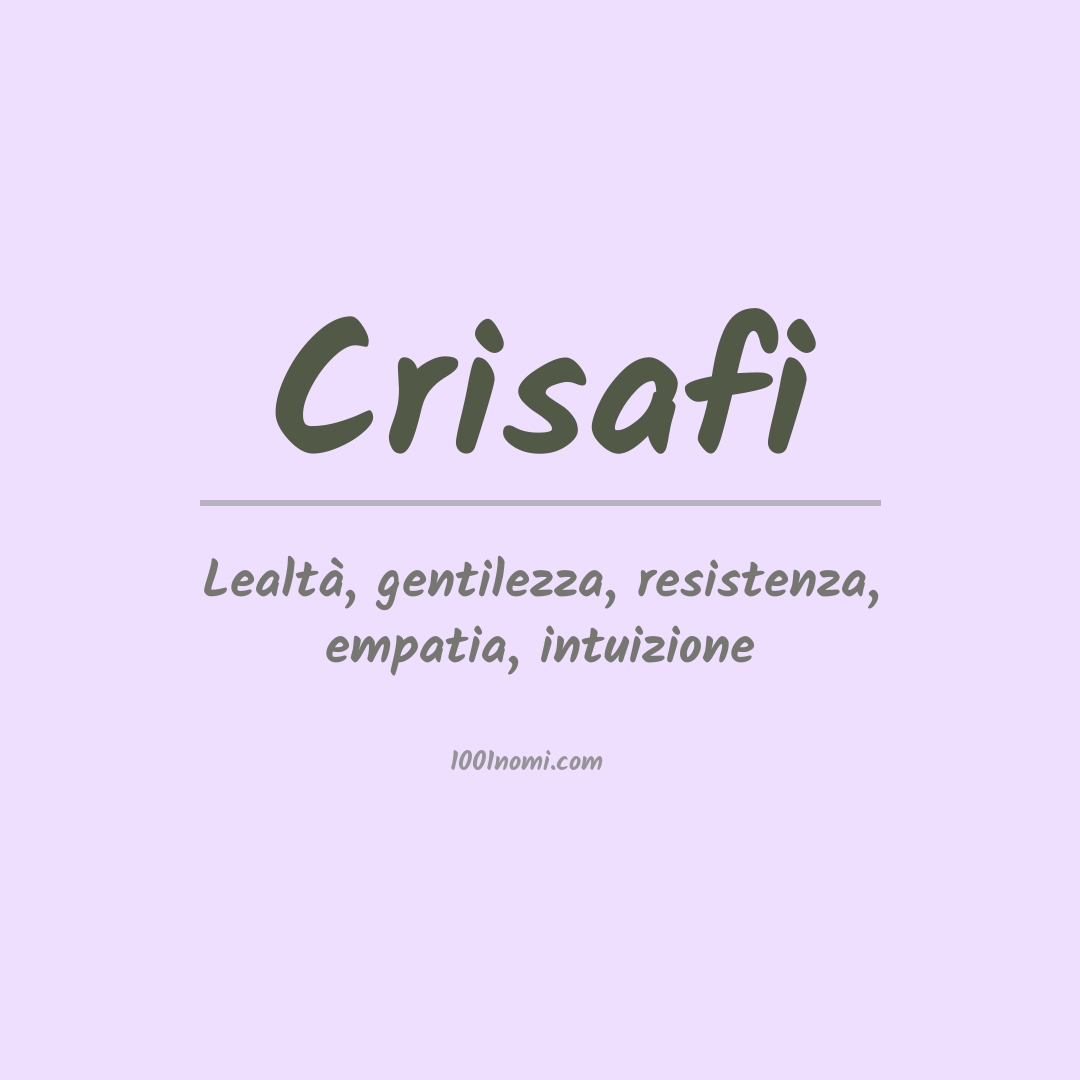 Significato del nome Crisafi