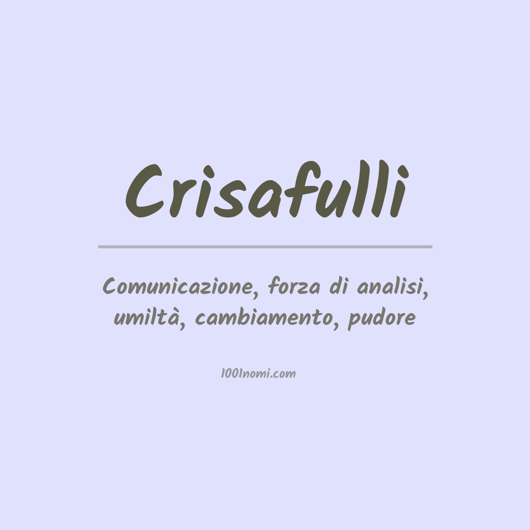 Significato del nome Crisafulli