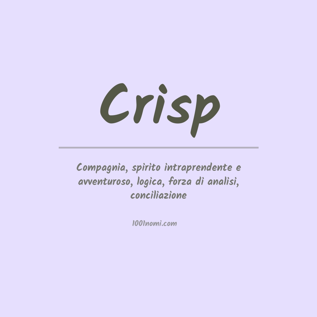 Significato del nome Crisp
