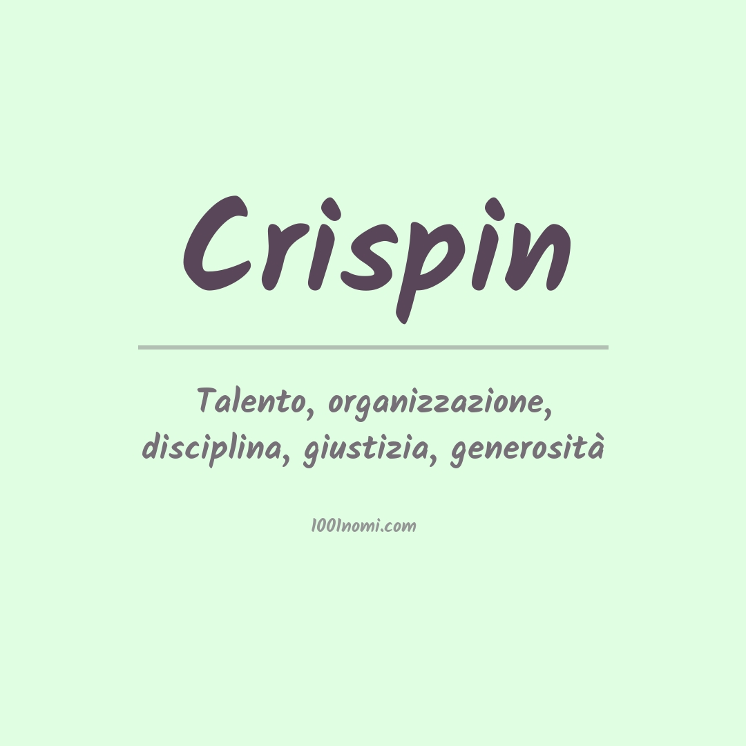 Significato del nome Crispin