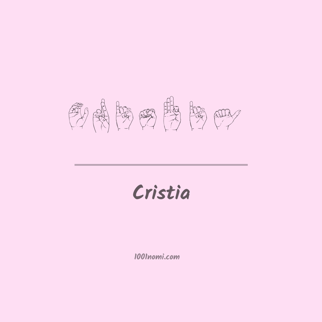 Cristia nella lingua dei segni Cristia nella lingua dei segni