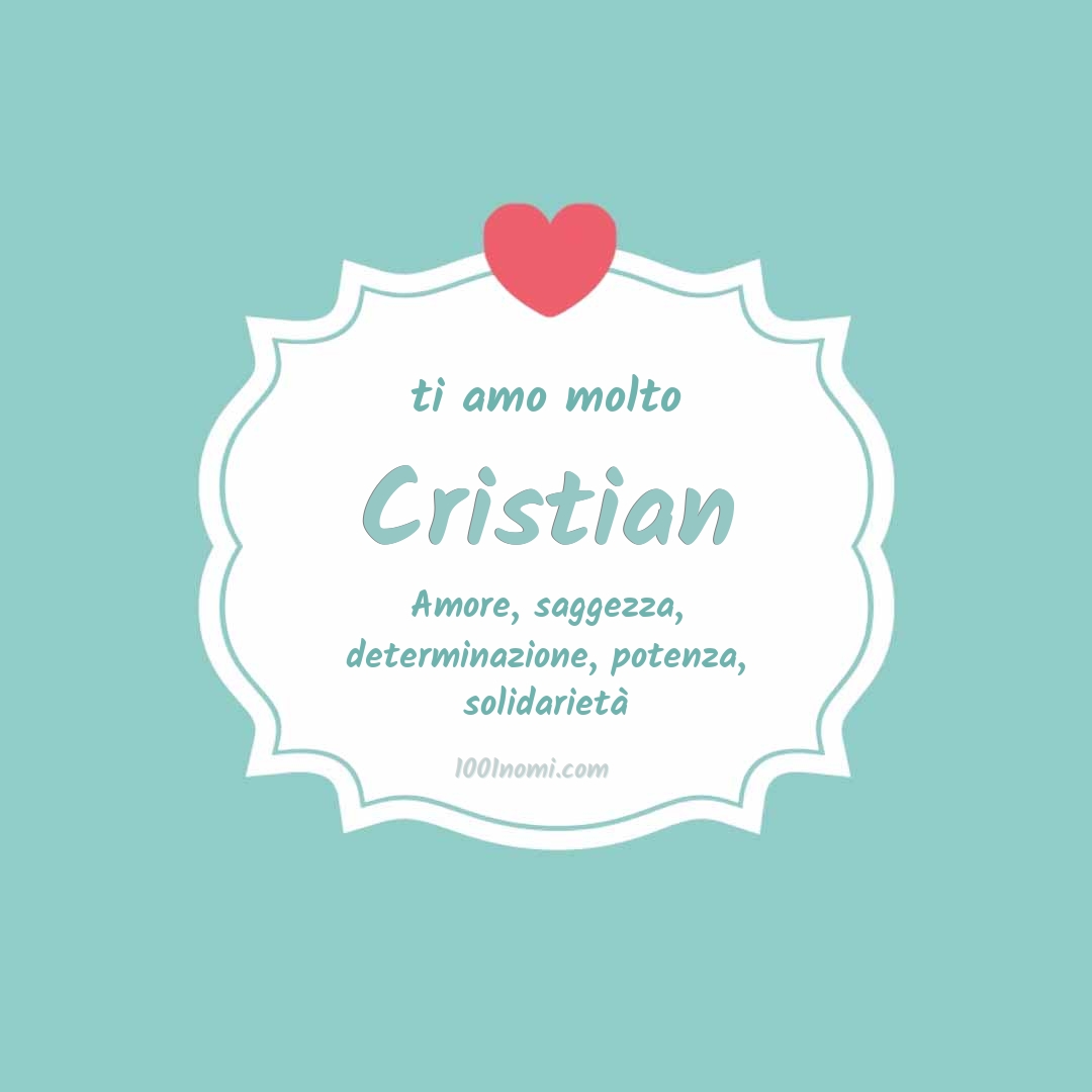 Ti amo molto Cristian