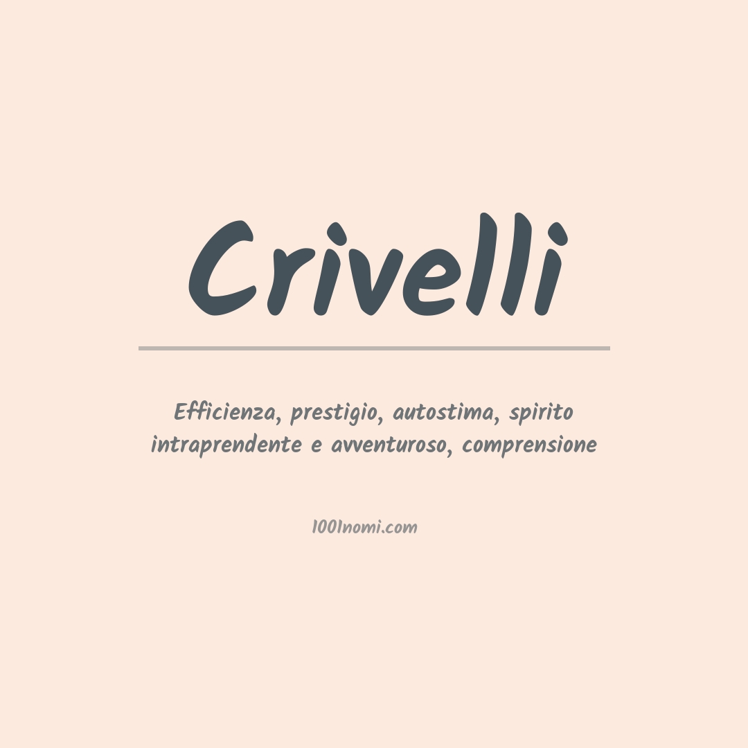 Significato del nome Crivelli