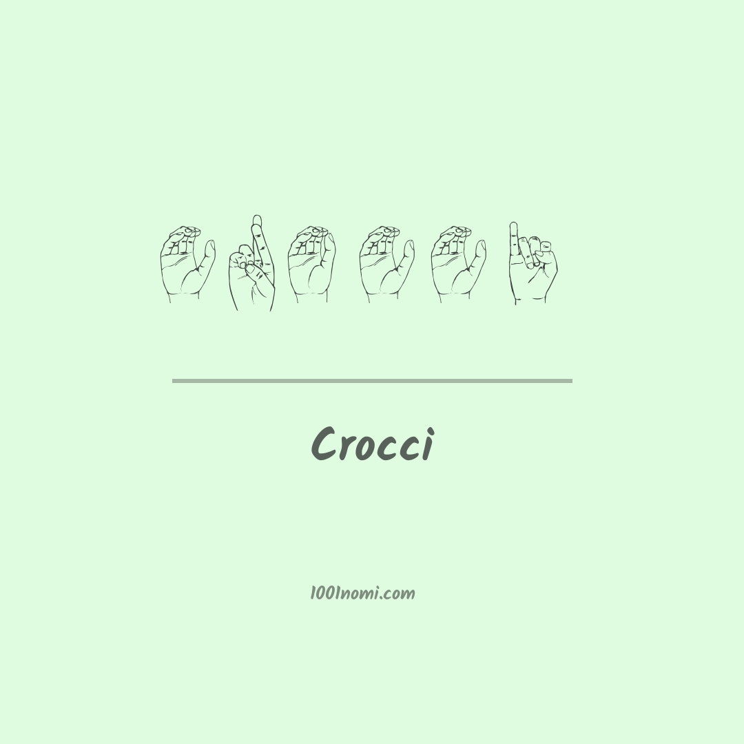 Crocci nella lingua dei segni