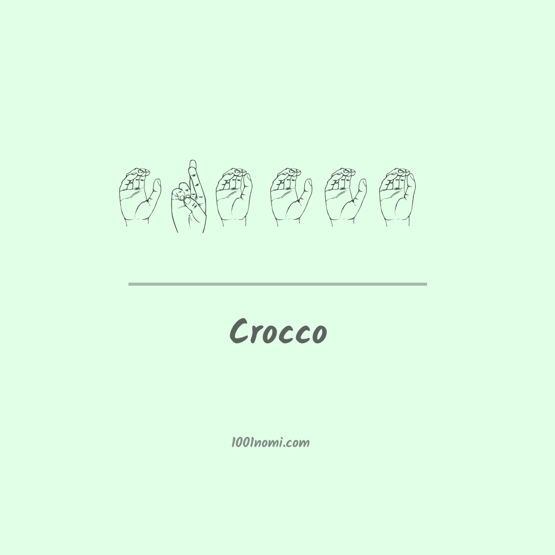 Crocco nella lingua dei segni