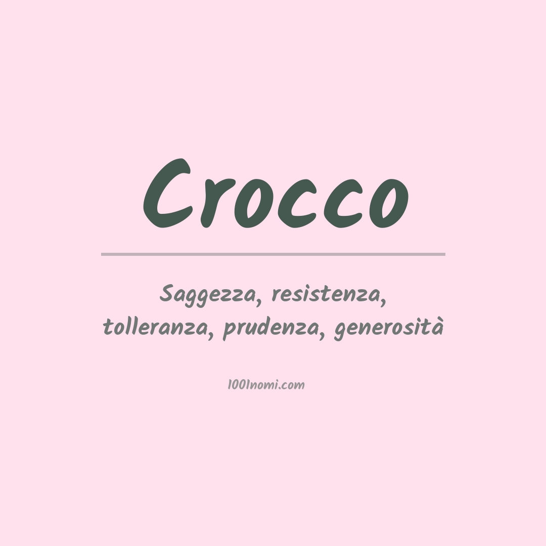 Significato del nome Crocco