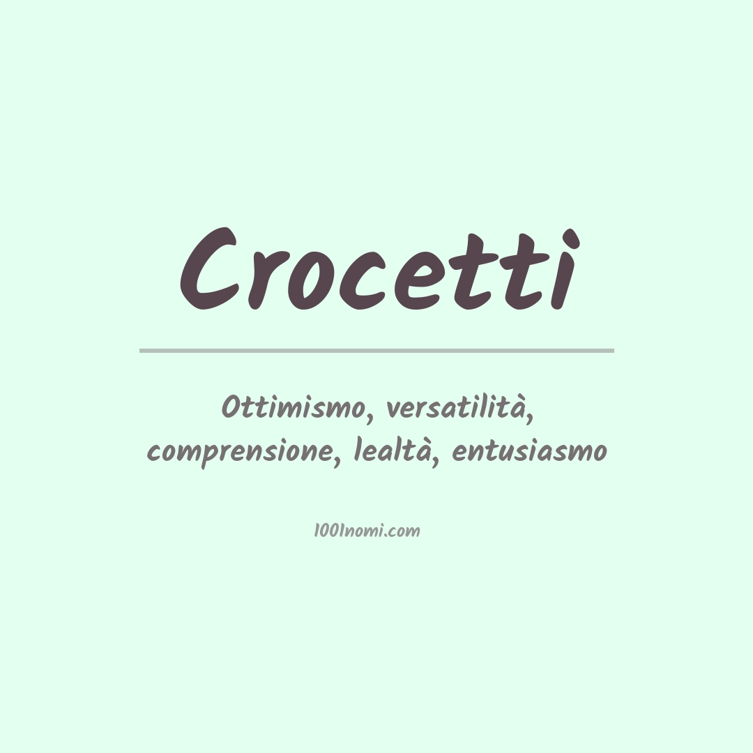 Significato del nome Crocetti