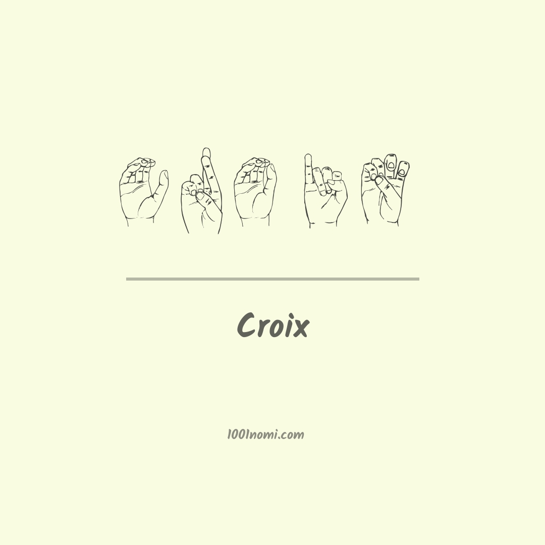 Croix nella lingua dei segni