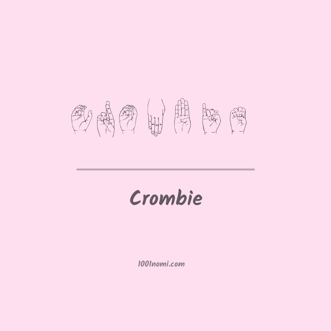 Crombie nella lingua dei segni Crombie nella lingua dei segni