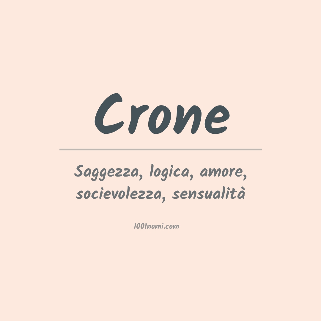 Significato del nome Crone