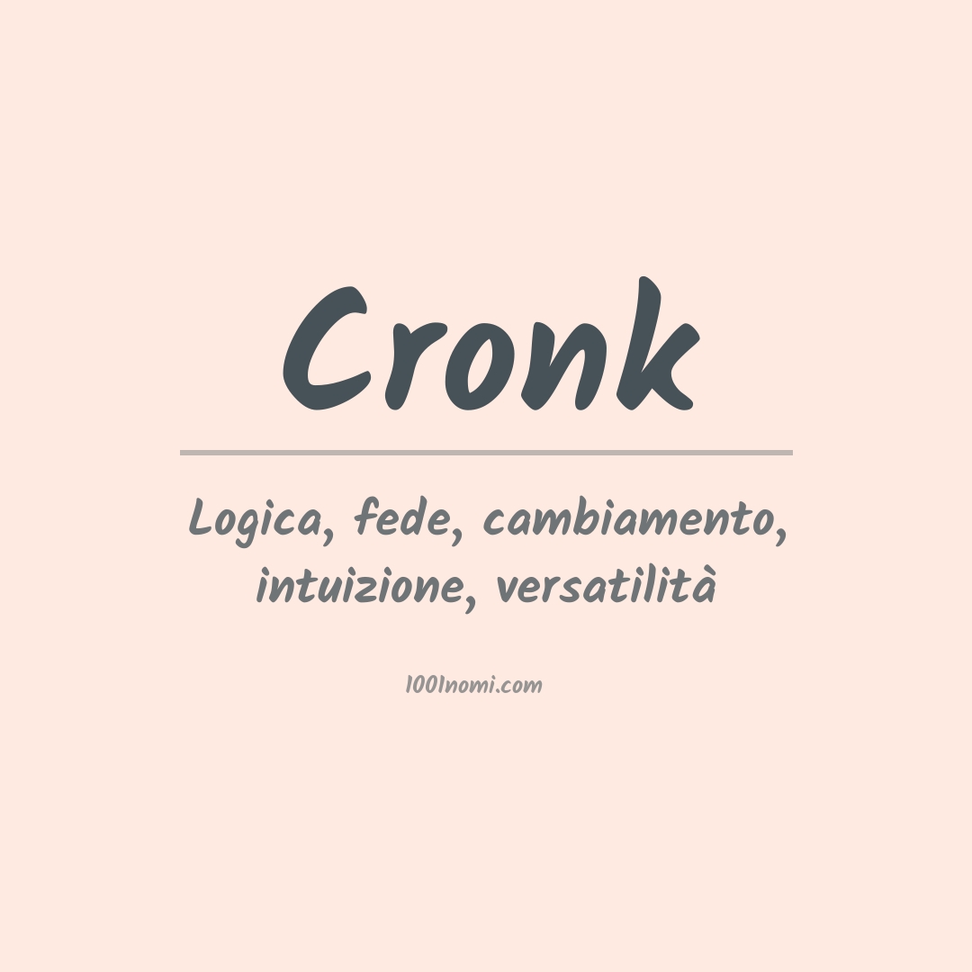 Significato del nome Cronk