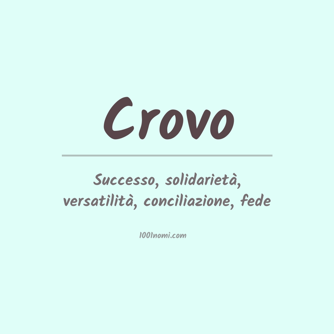 Significato del nome Crovo