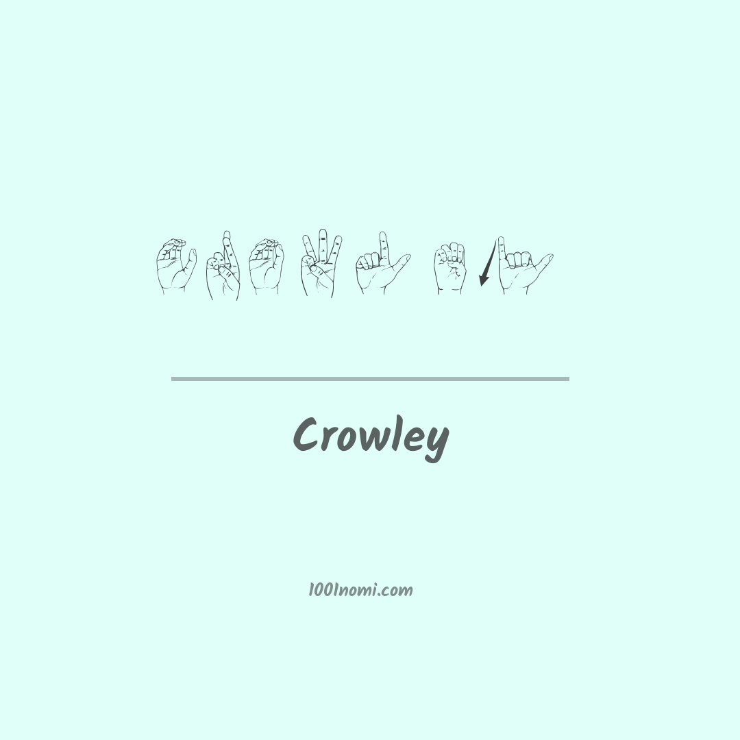 Crowley nella lingua dei segni