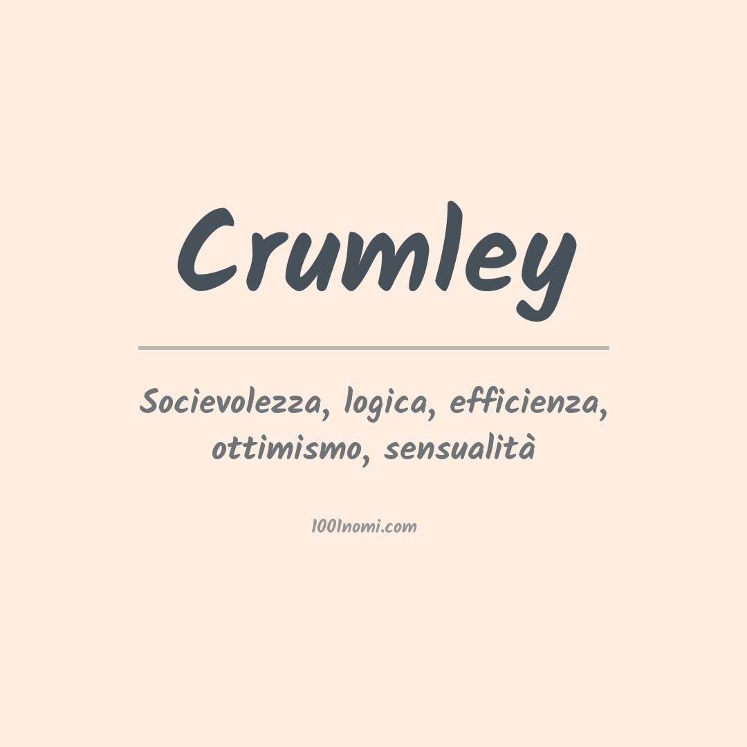 Significato del nome Crumley