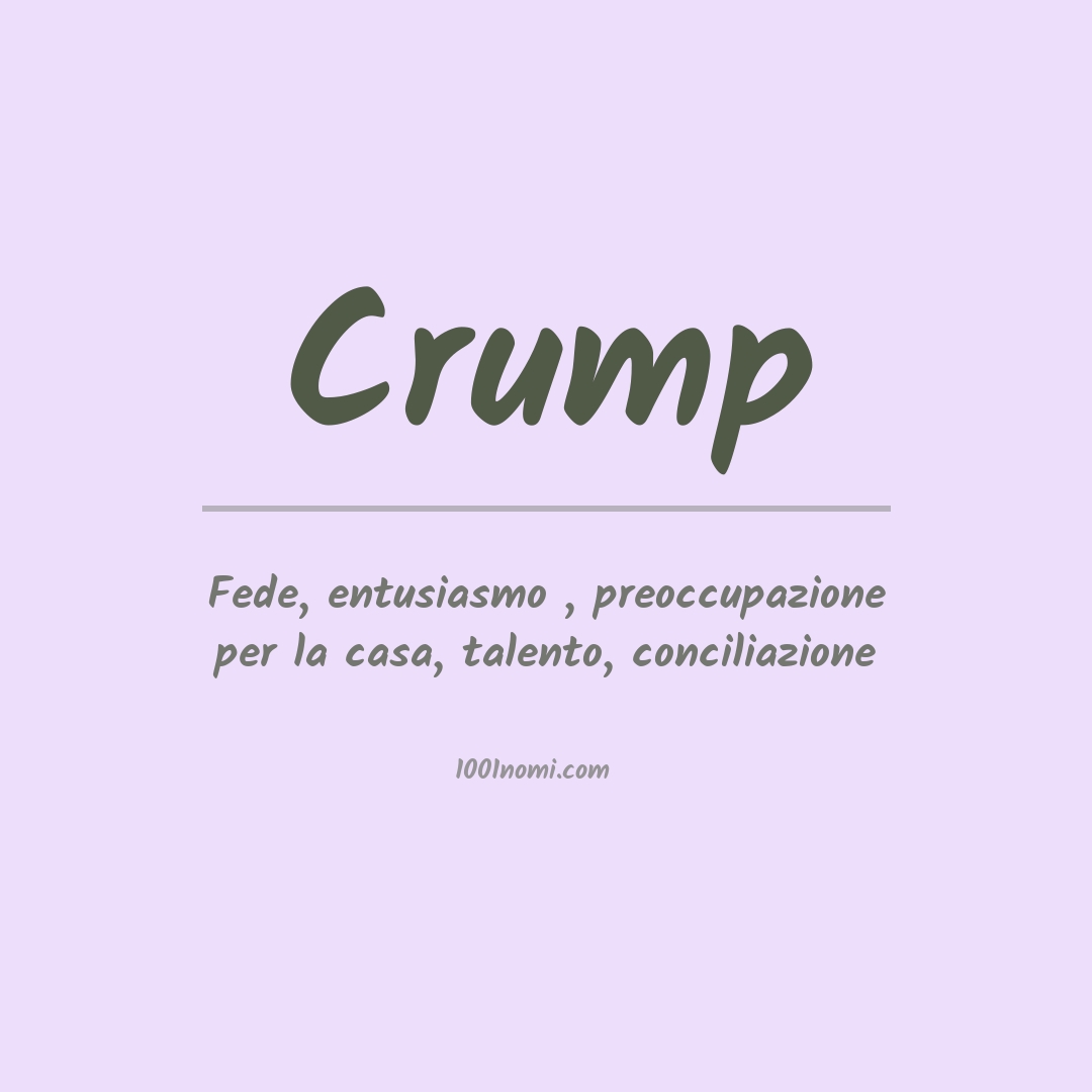 Significato del nome Crump