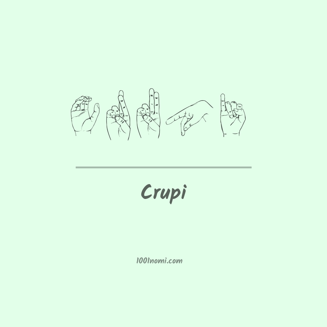 Crupi nella lingua dei segni Crupi nella lingua dei segni