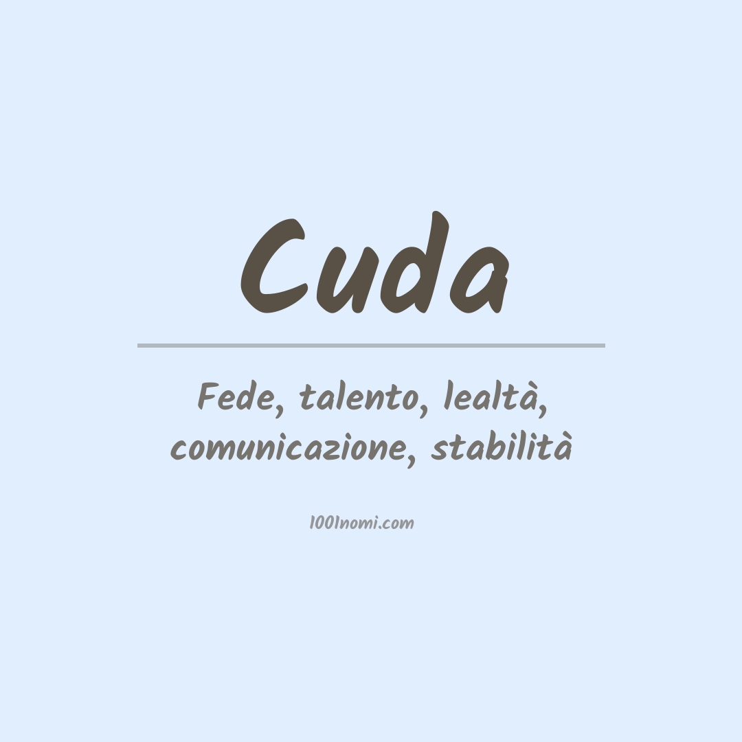 Significato del nome Cuda