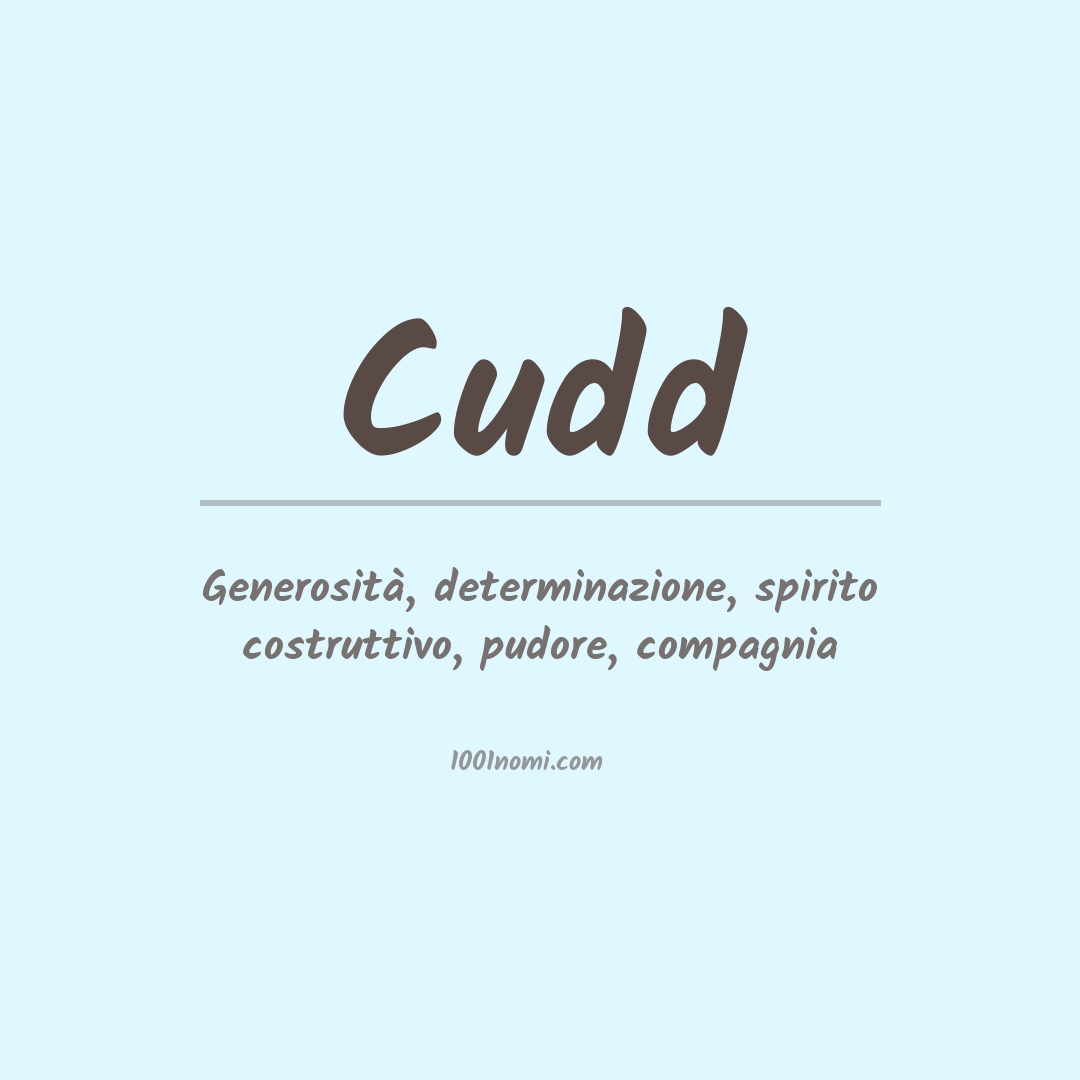 Significato del nome Cudd