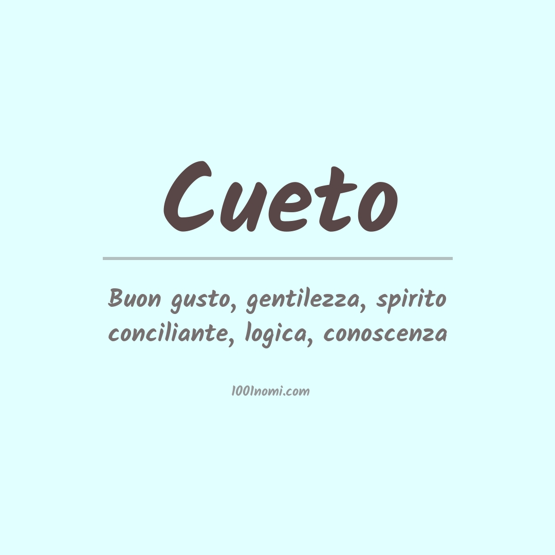 Significato del nome Cueto