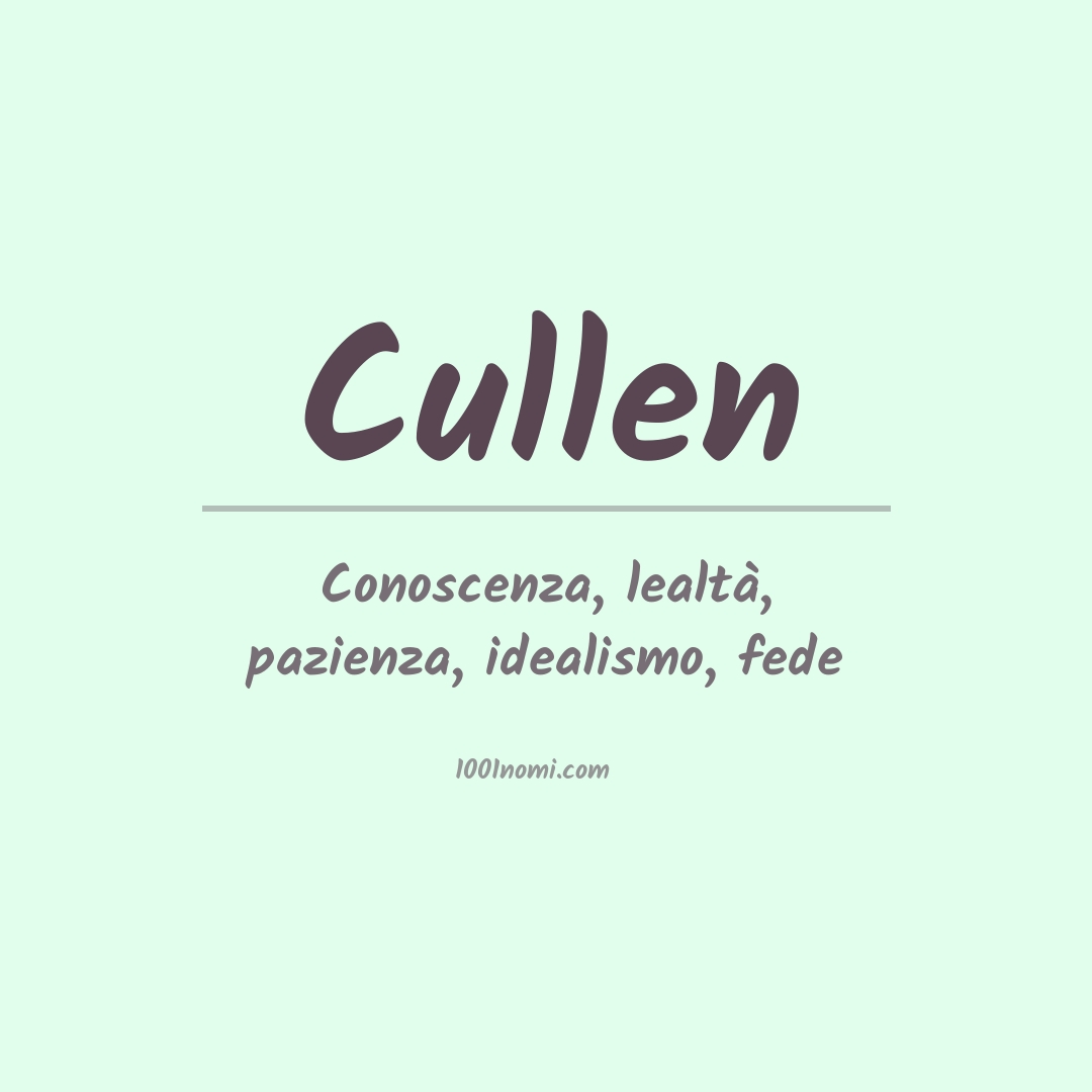 Significato del nome Cullen