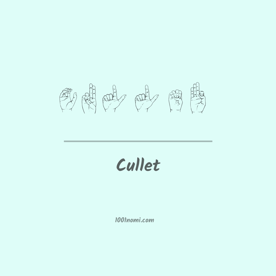 Cullet nella lingua dei segni