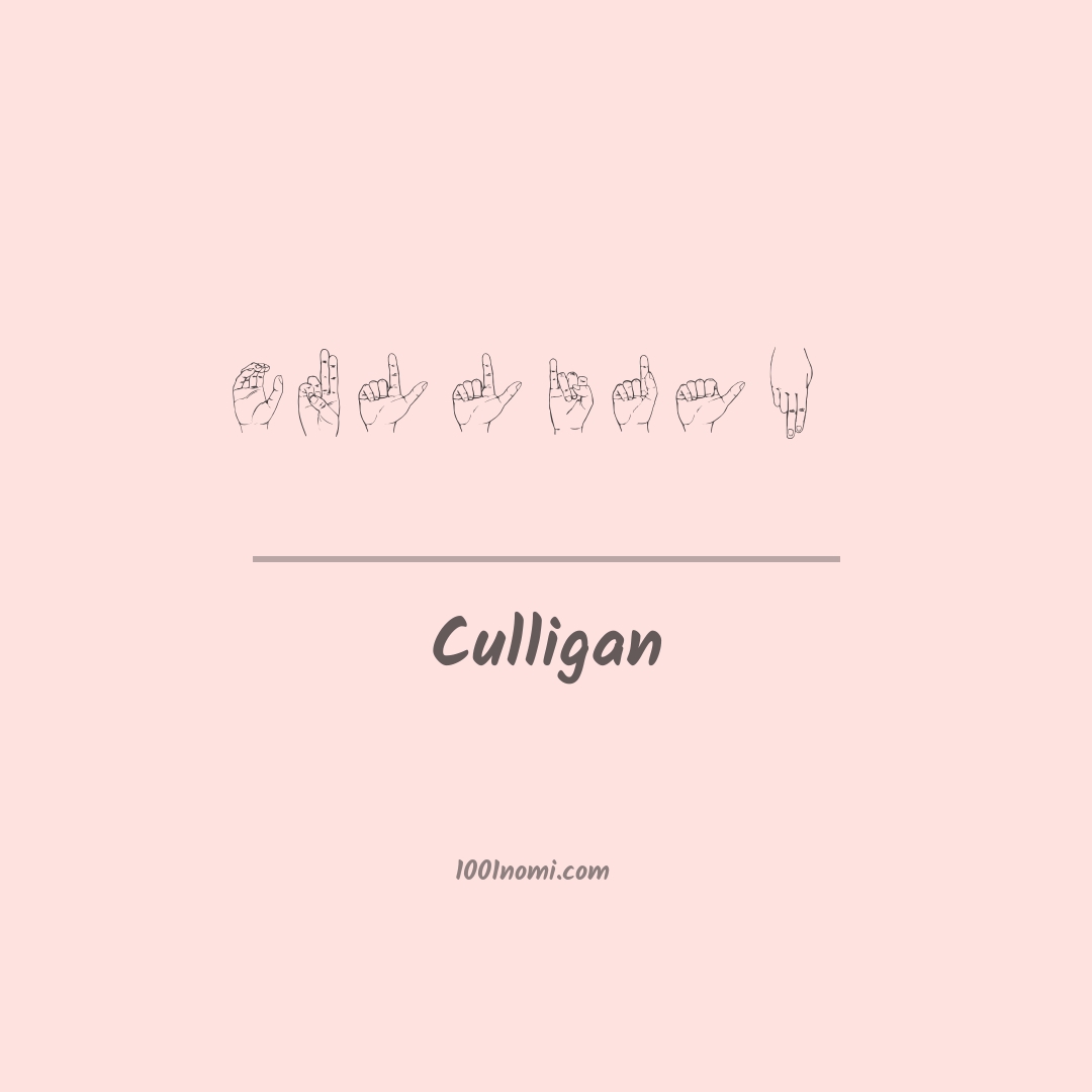 Culligan nella lingua dei segni