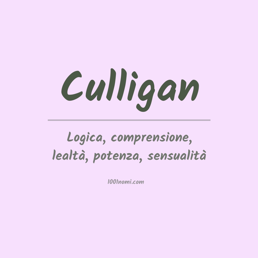 Significato del nome Culligan