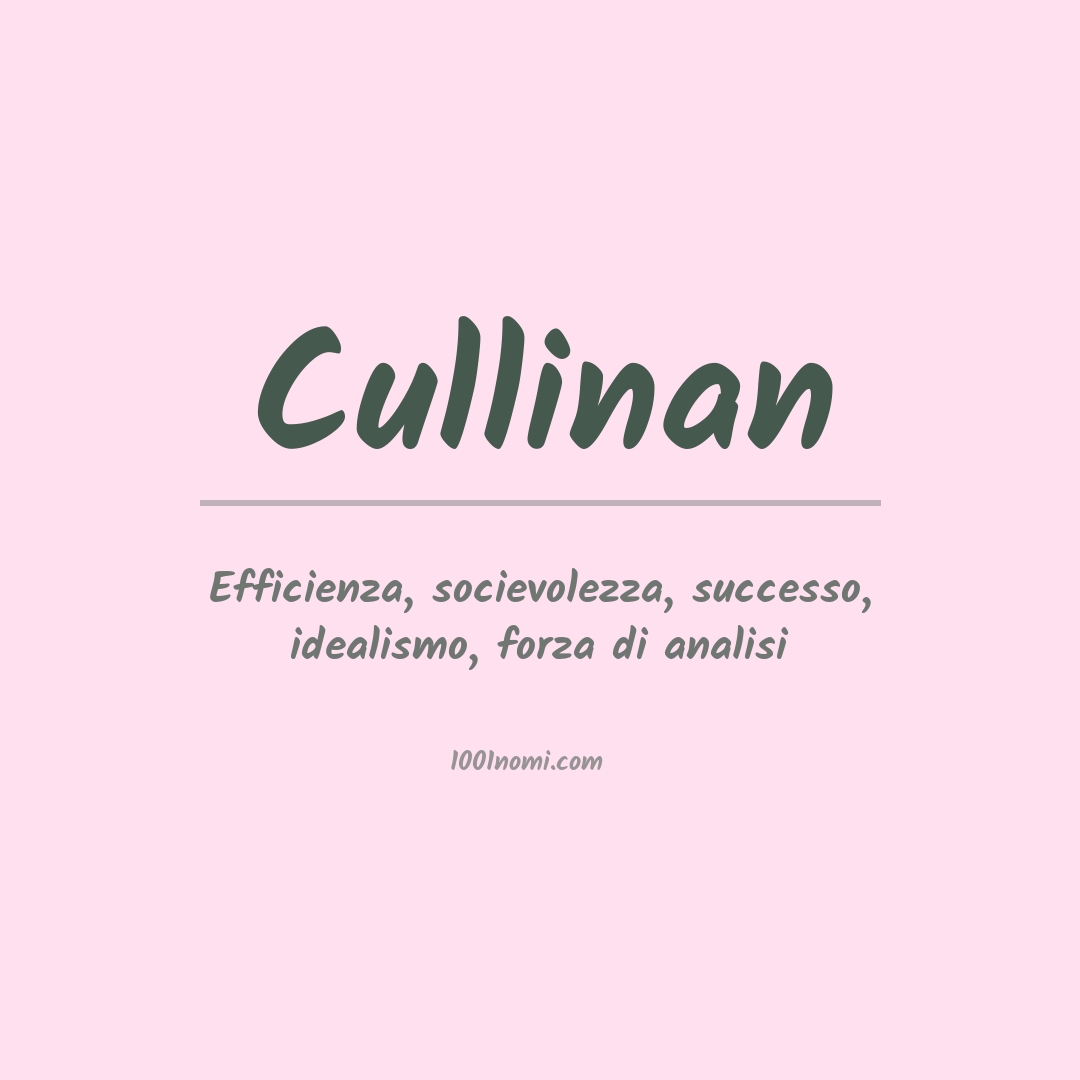 Significato del nome Cullinan