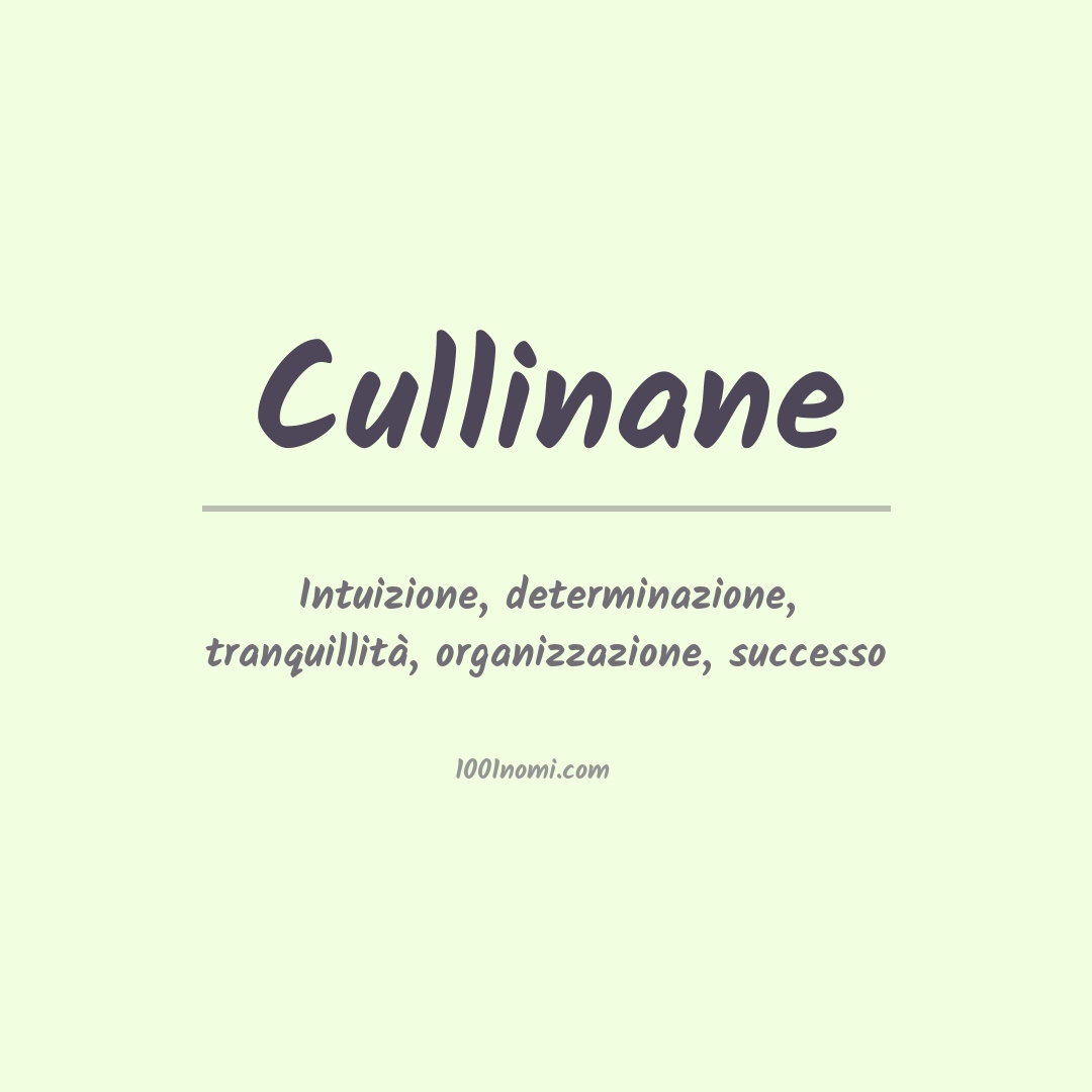 Significato del nome Cullinane